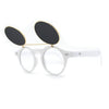 Super Normcore Cool Hipster Flip Up Keyhole Round Sunglasses