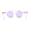 Pop Color Normcore Cool Hipster Flip Up Keyhole Round Sunglasses