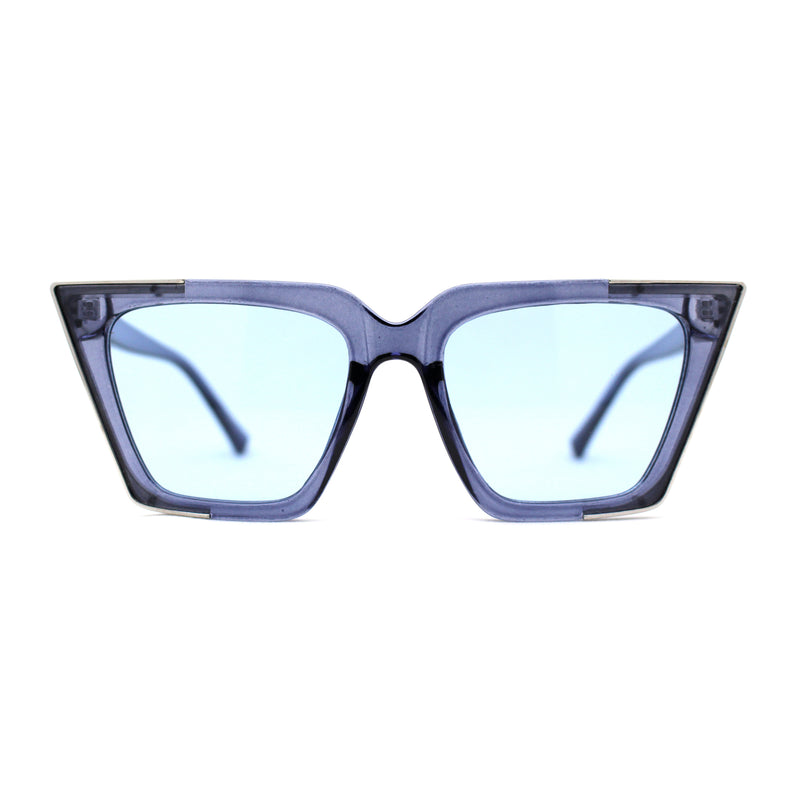Womens Square Gothic Geometric Cat Eye Plastic Fashion Sunglasses