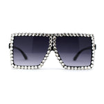 Girls Child Size Large Rhinestone Studded Flat Top Square Mob Sunglasses