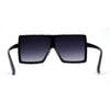 Girls Child Size Large Rhinestone Studded Flat Top Square Mob Sunglasses