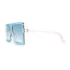 Girls Child Size Large Rhinestone Studded Flat Top Square Mob Sunglasses