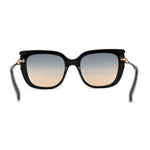 Elegant Rhinestone Fan Jewel Hinge Oversize Square Cat Eye Sunglasses