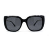 Elegant Rhinestone Fan Jewel Hinge Oversize Square Cat Eye Sunglasses