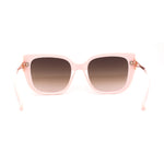 Elegant Rhinestone Fan Jewel Hinge Oversize Square Cat Eye Sunglasses