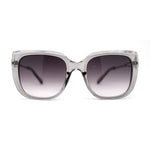 Elegant Rhinestone Fan Jewel Hinge Oversize Square Cat Eye Sunglasses