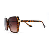 Womens Metal Bridge Oversize Rectangle Butterfly Diva Sunglasses