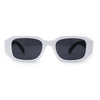 Womens Dimensional Geometric Diamond Cut Mod Rectangle Sunglasses