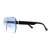 Oversize Flat Top Panel Mono Block Shield Lens Sunglasses