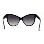 Womens Oversize Cat Eye Chic Horn Rim Shield Sunglasses