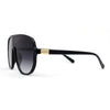 Mens Iconic Shield Racer Flat Top Mobster Plastic Sunglasses