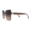 Womens 90s Rimless Designer Square Butterfly Chic Sunglasses