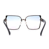 Womens 90s Rimless Designer Square Butterfly Chic Sunglasses