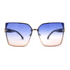 Womens 90s Rimless Designer Square Butterfly Chic Sunglasses