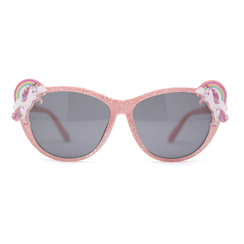 Girls Child Size Unicorn Rainbow Pin Jewel Glitter Cat Eye Sunglasses