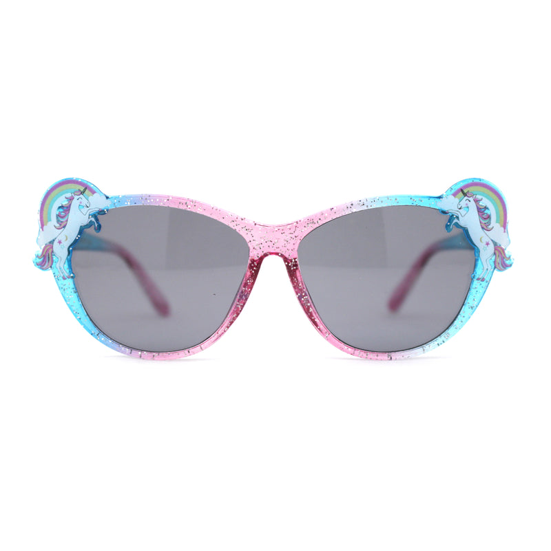 Girls Child Size Unicorn Rainbow Pin Jewel Glitter Cat Eye Sunglasses