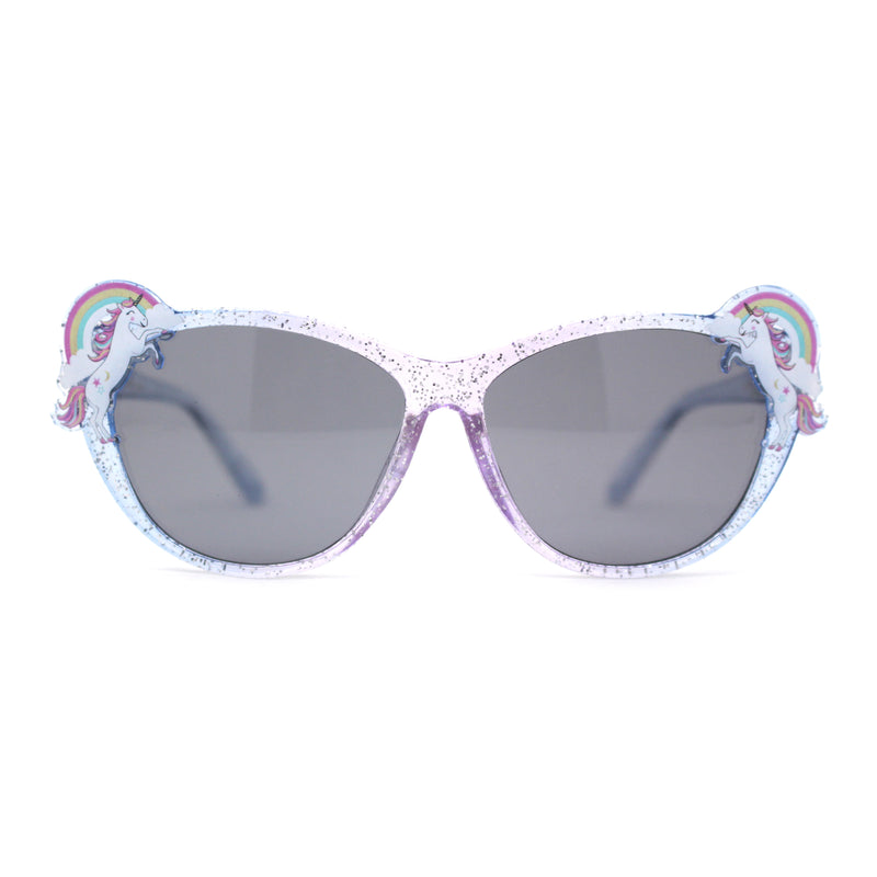 Girls Child Size Unicorn Rainbow Pin Jewel Glitter Cat Eye Sunglasses
