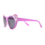 Girls Child Size Unicorn Rainbow Pin Jewel Glitter Cat Eye Sunglasses