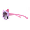 Girls Kids Size Kitty Cat Ear Whisker Round Plastic Sunglasses