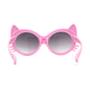 Girls Kids Size Kitty Cat Ear Whisker Round Plastic Sunglasses