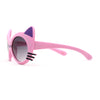 Girls Kids Size Kitty Cat Ear Whisker Round Plastic Sunglasses