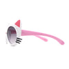 Girls Kids Size Kitty Cat Ear Whisker Round Plastic Sunglasses