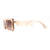 Womens Trendy Flat Top Mod Square Rectangle Plastic Sunglasses