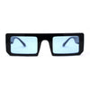 Womens Trendy Flat Top Mod Square Rectangle Plastic Sunglasses