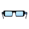 Womens Trendy Flat Top Mod Square Rectangle Plastic Sunglasses