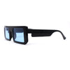 Womens Trendy Flat Top Mod Square Rectangle Plastic Sunglasses