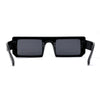 Womens Trendy Flat Top Mod Square Rectangle Plastic Sunglasses