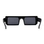 Womens Trendy Flat Top Mod Square Rectangle Plastic Sunglasses