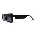 Womens Trendy Flat Top Mod Square Rectangle Plastic Sunglasses