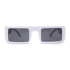 Womens Trendy Flat Top Mod Square Rectangle Plastic Sunglasses