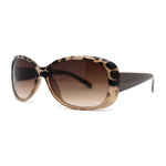 Kid Girls Classic 90s Designer Leopard Print Rounded Rectangle Sunglasses