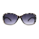 Kid Girls Classic 90s Designer Leopard Print Rounded Rectangle Sunglasses