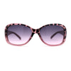 Kid Girls Classic 90s Designer Leopard Print Rounded Rectangle Sunglasses