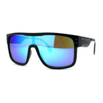 Mens Oversize Robotic Shield Sport Mirror Lens Sunglasses