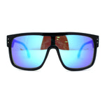 Mens Oversize Robotic Shield Sport Mirror Lens Sunglasses