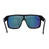 Mens Oversize Robotic Shield Sport Mirror Lens Sunglasses