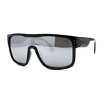 Mens Oversize Robotic Shield Sport Mirror Lens Sunglasses