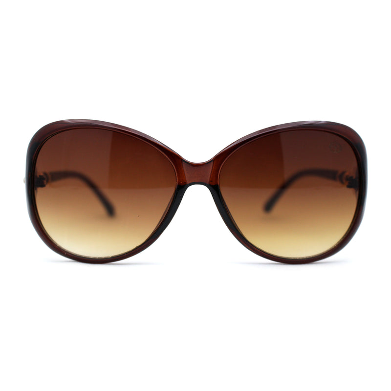 Womens Luxury Foliage Rhinestone Jewel Hinge Butterfly Designer Sunglasses