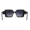 Womens Square Rectangle Mod Chunky Plastic Butterfly Designer Sunglasses