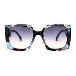 Womens Square Rectangle Mod Chunky Plastic Butterfly Designer Sunglasses