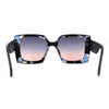 Womens Square Rectangle Mod Chunky Plastic Butterfly Designer Sunglasses