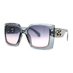 Womens Square Rectangle Mod Chunky Plastic Butterfly Designer Sunglasses