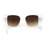 Womens Square Rectangle Mod Chunky Plastic Butterfly Designer Sunglasses