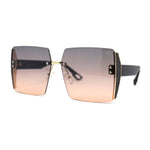 Womens Glitter Luxe Rimless Chic Butterfly Designer Sunglasses