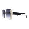 Womens Glitter Luxe Rimless Chic Butterfly Designer Sunglasses