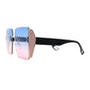 Womens Glitter Luxe Rimless Chic Butterfly Designer Sunglasses